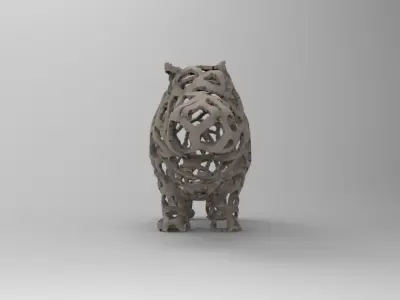 Hippo Voronoi  3D print model