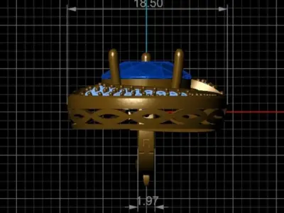 earring ruby 3D print model