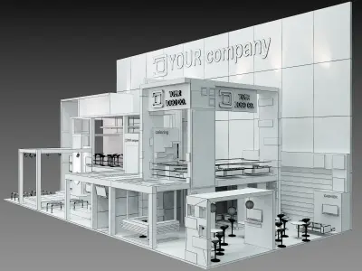 Booth Exhibition Stand a 500 3D model