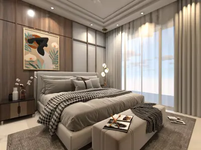Modern Luxury Bedroom Interior 3D model