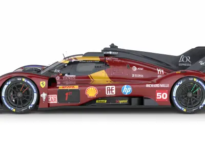 Ferrari 499P LMH 2025 WEC 3D model