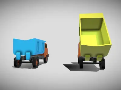 Toy Truck Low-poly 3D model