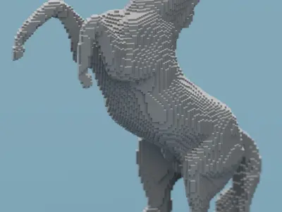 Voxel Horse 3D model
