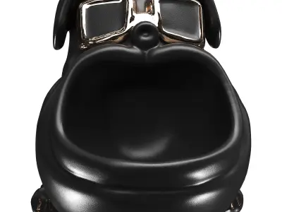 Bulldog Statue Low-poly 3D model