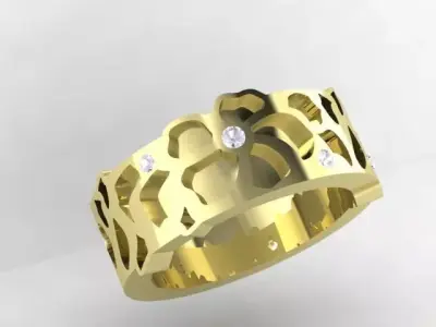 flower ring  3D print model buy
