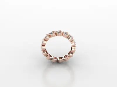 Solitaire Ring Version 1 SR34 3D model