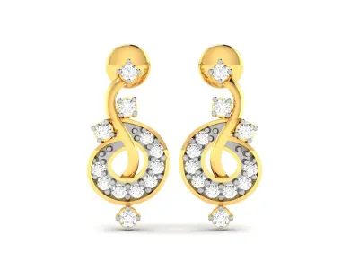 Diamond Earring for Women 3D print model purchase