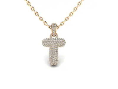 Alphabet Bubble T 3D print model