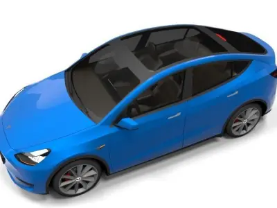 TESLA MODEL Y Low-poly 3D model