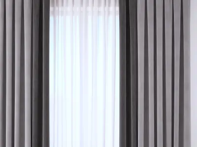 Set 107 Curtains 3D model