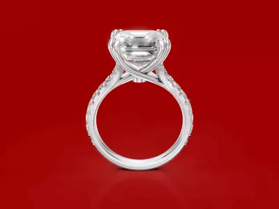 Luxury engagement ring 3D print model
