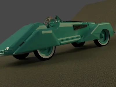 Alfa-Romeo 8c 2900b roadster Low-poly 3D model