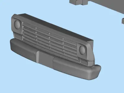 Camper shell and Grille Vintage 1968 Series 6 PickUp Red Truck  3D print model