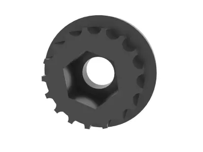 Impeller and pulley of the BOSCH ARM 3D print model