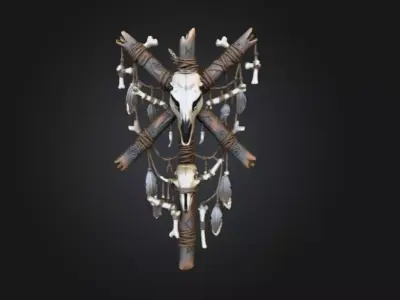 Symbol of Ancient Ritual Power Low-poly 3D model