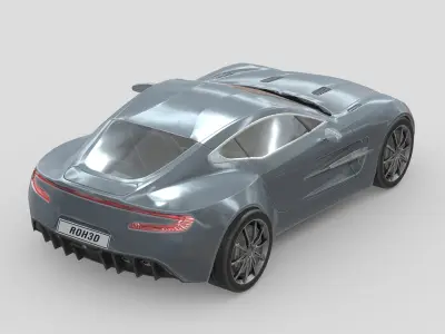 Aston Martin One77 Low-poly 3D model