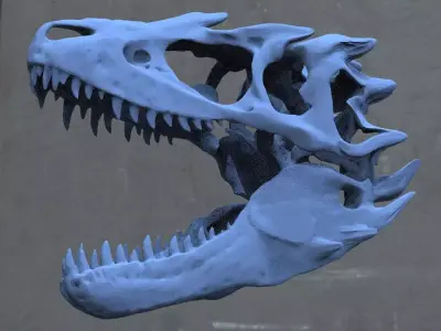 T Rex scull Jaw very Wide 3D 3D model