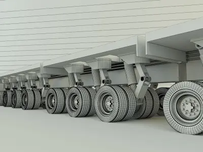 multi axle hydraulic vehicle 3D model