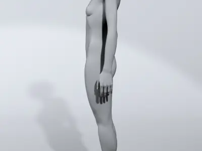 luxury female fashion mannequin set 1 Low-poly 3D model