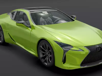 Lexus - LC 500 Low-poly 3D model