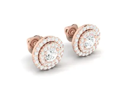 Women earrings 3D print model 12