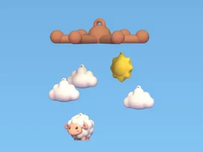 Sheep Crib Mobile 3D print model