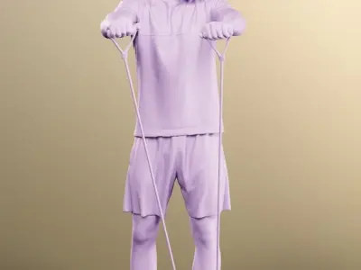 Scott 11992 - Man Making Sport Low-poly 3D model