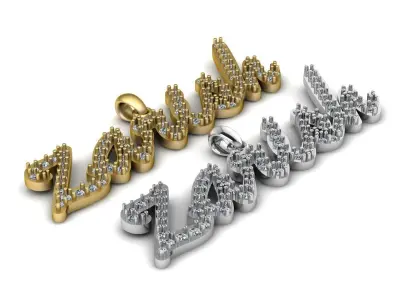 Zarish Name diamond Pendant 3d Printable Model 3D print model