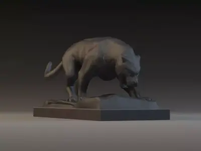 cheetah sculpture 3D model