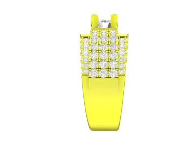 A7448 Korean Style Luxury Fashion Diamond Men Ring 3D Model 3D print model