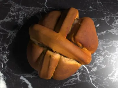 Sweet Easter Bread 3D model