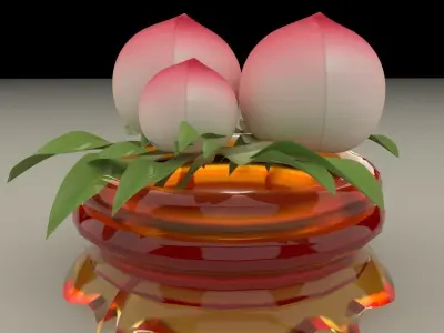 Chinese peach 3D model