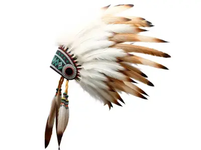 Native American Feather Headdress Model Pack Low-poly 3D model