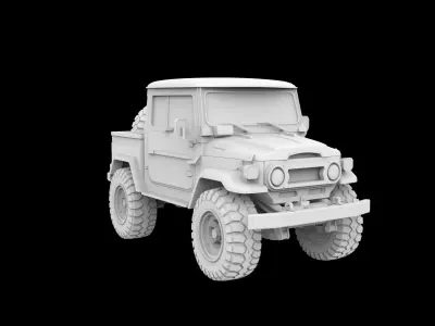 Toyota Offroad Truck 3D Print Model 3D print model