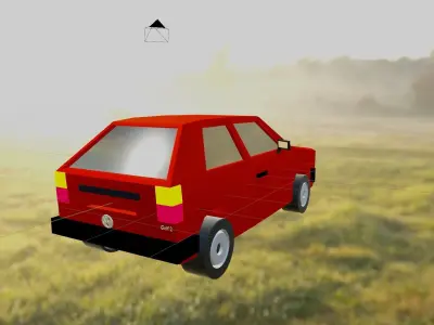 Low Poly Volkswagen Golf 2 Low-poly 3D model