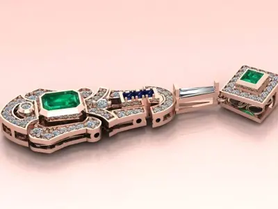 The Empress Heirloom Pendant jewelry 3D model - for Her 3D print model