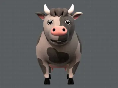 Cow V01 Low-poly 3D model