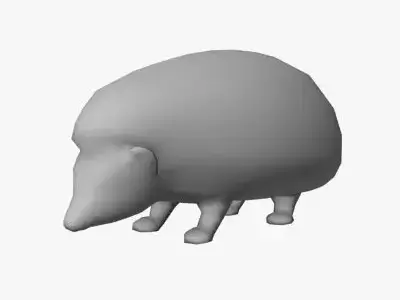 Low Poly Hedgehog Low-poly 3D model