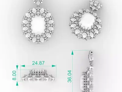 Elite Victorian Style Diamond Necklace  3D print model