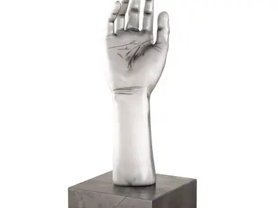 Metal figurine of a hand 3D model
