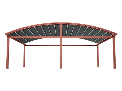 Motorized Pergola 2a antique copper matte 3D model