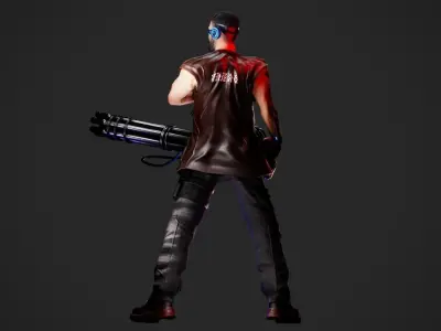 Cyberpunk  Chernobog Robot Free low-poly 3D model