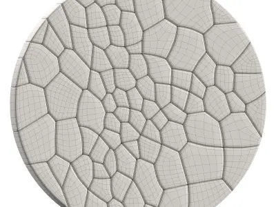 Round Wall Mosaic Panno 3D model