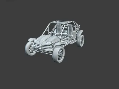 Buggy Car - Desert Vehicle - Post Apocalyptic 3D model