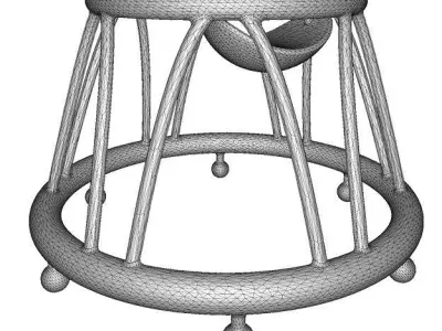 Classic Baby Walker Low-poly 3D model