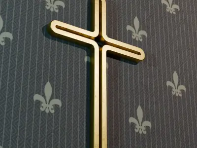 Elegant wall cross for 3D printing 3D print model