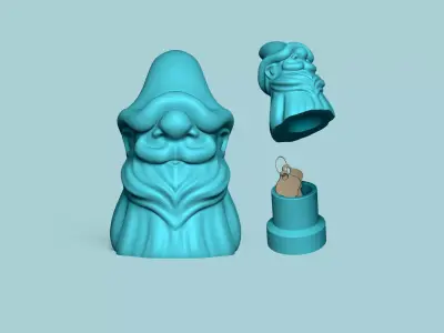 Garden Gnome Secret Key Hide STL - Outdoor Decor 3D print model