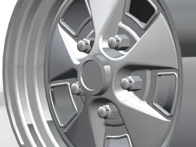 Wheels for scale model of Mercury 1969-70 3D print model