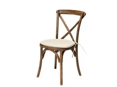 Cross Back Stacking Side Chair - 3 Finish 3D model