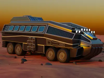 Space Rover Low-poly 3D model